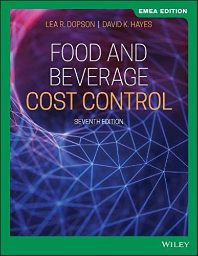 Food and Beverage Cost Control, EMEA Edition von Wiley